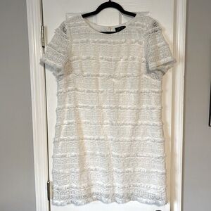 Fringe Lace Shift Dress